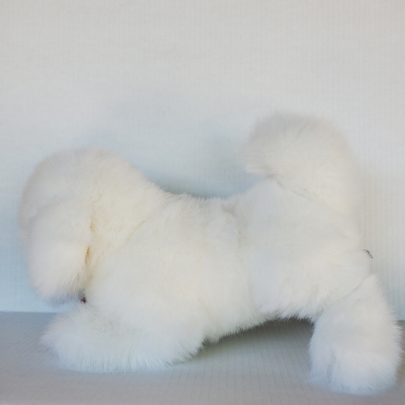 Vintage 80s Applause Plush White Dog Pup Brewster 13778 Bichon Frise Samoyed 14" - Picture 3 of 11